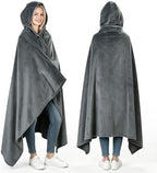 Catalonia Waterproof Hooded Blanket Poncho, Warm Wearable Cape for Outdoors - Image 2
