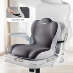 FLORICH Memory Foam Truck Seat Cushion,Car Seat Cushion and Lumbar Support Pillow for Office Chair, Ergonomic Back Support & Sciatica Relief for Long Drives(Beige Grey) - Image 2