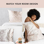 Kitsch Satin Pillowcase with Zipper - 2 pcs Standard Size, Leopard - Image 5