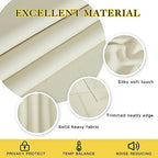 NICETOWN Blackout Curtains 72 inches Long, Grommet Privacy Window Treatment Thermal Insulated Room Darkening Sliding Glass Door Drape for Bedroom Living Room, 1 Panel, W100 x L72, Beige - Image 2