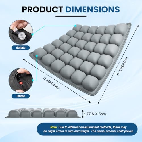 Inflatable Seat Cushion Press-to-Inflate Travel Airplane Car Office - Image 2