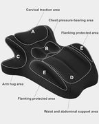 Memory Foam Couples Pillow, 27° Ergonomic Wedge, Black - Image 7