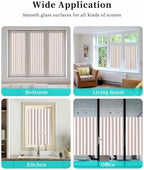 Window Privacy Film Frosted, Red Striped Non-Adhesive Static Cling Window Tint, Modern Stripes Farmhouse Simples Rustic Insulated Windows Frosted Films for Living Room, 35.4 x 78.7 Inches - Image 7