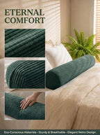 Long Cylinder Body Pillow Corduroy Lumbar Pillow Neck Roll Throw Pillow - Image 2