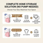 3Pcs No Pump Vacuum Storage Bags, Press Compression Vacuum Seal Bags, Large Capacity Compression Storage Bags For Clothes, Bedding (3PCS 100x80x40cm) - Image 2