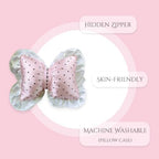 Bow Car Headrest Neck Pillow, Polka Dot Car Accessories, 2-Pack, Pink - Image 5