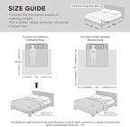 Bedsure Cal King Comforter - California King Comforter for All Season, Ultra-Soft Quilted Down Alternative Duvet Insert, Blanket for Bed, with 4 Tabs, Machine Washabl, Dark Green, 96x102 in - Image 2