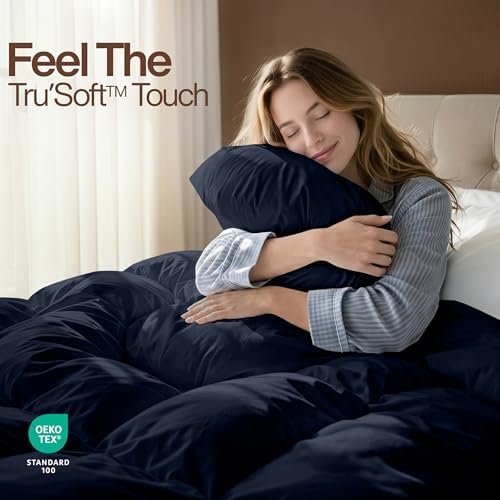 Utopia Bedding Comforter King Size, Duvet Insert, Navy, 90 x 102 Inches - Image 4