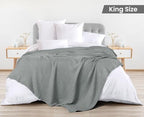 Utopia Bedding 100% Cotton Waffle Blanket King Size Cool Grey, 90x108 Inch - Image 2