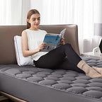 Bedsure Grey Twin Mattress Pad Cover - Quilted Fitted Mattress Topper Protector with 8-21 Inches Deep Pocket, Noiseless Breathable Bed Cover Padded, Machine Washable, Grey,39x75 Inches - Image 6
