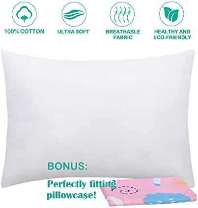 Cottonblue Kids Toddler Pillows with Organic Cotton Pillowcase 14x19 inches - Image 5