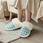 Cotton Slippers With Fluffy Edges House Slippers Non‑Slip Sole - Image 2