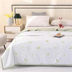 Coverless Duvet Single Double King Size, Reversible Summer Quilted Duvet Cosy and Lightweight Quilt Breathable Bedspreads Quilted Throw for Beds,Green 5,200 * 230cm - Image 2