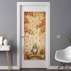 Window Privacy Film Frosted, Thanksgiving Gnomes Non-Adhesive Static Cling Window Tint, Fall Orange Pumpkin Maple Leaves Insulated Windows Frosted Films for Living Room, 35.4 x 78.7 Inches - Image 3