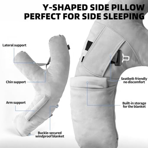 Car Y-Shaped Pillow with Blanket for Tesla Model Y/3/X/S Accessories - Image 5