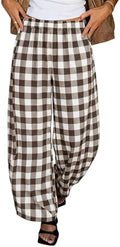 Tankaneo Womens Wide Leg Palazzo Pants Barrel Baggy Trousers with Pockets by TANKANEO