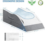 TranquilRelax Leg Elevation Pillow for After Surgery, Dark Grey & White - Image 2
