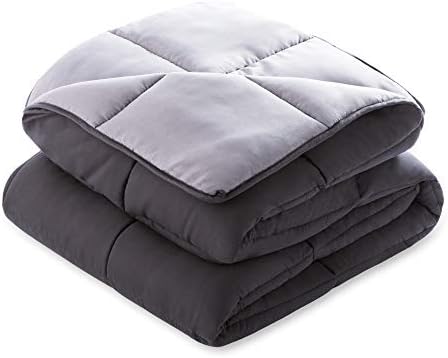 Linenspa All-Season Down Alternative Comforter, Black/Graphite, King - Image 2