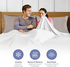 Kickoff Viscose Bamboo Pillowcase, Queen, Set of 2, 100% Organic Hidden Zippered Viscose Bamboo Pillow Case Queen Size, Cooling Pillow Cover for Hot Sleepers (20"x30", Grey Mist) - Image 7
