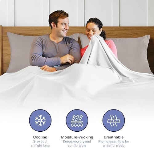 Kickoff Viscose Bamboo Pillowcase, Queen, Set of 2, 100% Organic Hidden Zippered Viscose Bamboo Pillow Case Queen Size, Cooling Pillow Cover for Hot Sleepers (20"x30", Grey Mist) - Image 7