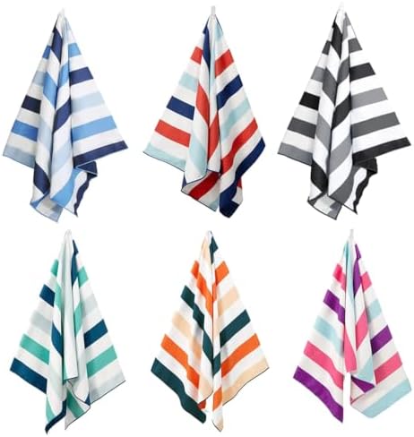 Exclusivo Mezcla 6 Pack Microfiber Quick Dry Large Beach Pool Towels by ExclusivoMezcla