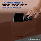 DREAMCARE Twin XL Sheets - 4pc Breathable Cooling Sheets Twin XL Sheet Sets - Image 4