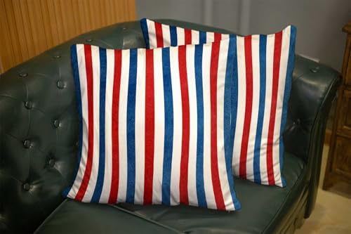 EMMTEEY Stripes Pillow Covers 24x24 Throw Pillow Cover Set of 2 - Image 6