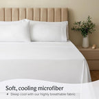 Twin Size Sheets Set, Cooling & Soft Deep Pocket Bed Sheets, 3PC - Image 3