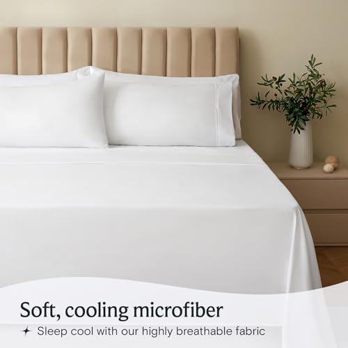 Twin XL Sheets Set, Cooling & Soft Deep Pocket Bed Sheets, 3PC - Image 3