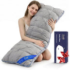 ZonLi Body Pillow for Adults Side Sleeper, Light Grey by Zonli