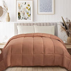 SUPERIOR All Season Reversible Down Alternative Comforter, Twin XL, Camel - Image 2
