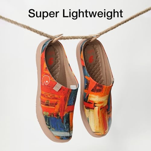 UIN Slipper Woman Travel Art Painted Shoes Wide Toe Casual Home Slip On Mules Malaga - Image 5