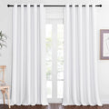 NICETOWN Sliding Door Window Treatment Blackout Patio Door Curtain Panels, Privacy Thermal Drapes for Bedroom Living Room Department with Grommet Top (White, W66 x L110) by NICETOWN