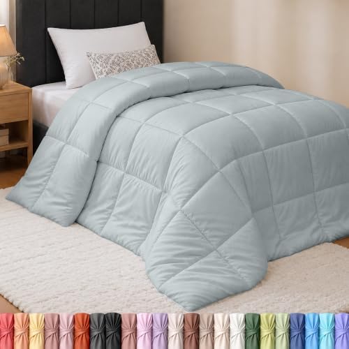 Utopia Bedding Twin Comforter, Duvet Insert, Light Grey, 64 x 88 Inches by UTOPIABEDDING