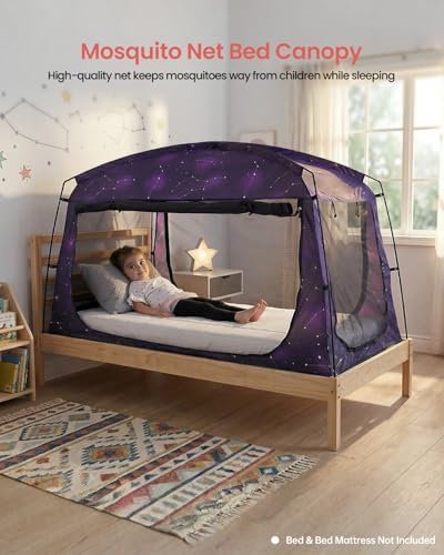 Porayhut Bed Tent for Twin Bed, Mosquito Net Bed Canopy, Portable Mosquito Mesh Tent for Kids & Adults, Breathable Mesh Net for Better Sleep, Indoor & Outdoor Travel Use - Image 3
