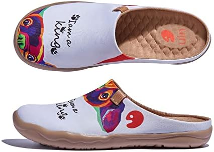 UIN Slipper Woman Travel Art Painted Shoes Wide Toe Casual Home Slip On Mules Malaga - Image 3