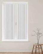 Window Privacy Film Frosted, Black Vertical Striped Reusable Static Cling Window Tints, Minimalist Modern Lines Geometric Heat Control Windows Films for Offices, Balcony, 29.5 x 118 Inches - Image 2