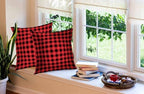 EMMTEEY Red Black Buffalo Tartan Plaid Pillow Covers 24x24 Set of 2 - Image 4
