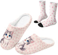 Jeiento Womens Fuzzy Slipper and Socks Winter Warm Gifts for Mom,Wam Cozy Indoor Socks Comfort Home Shoes by Jeiento