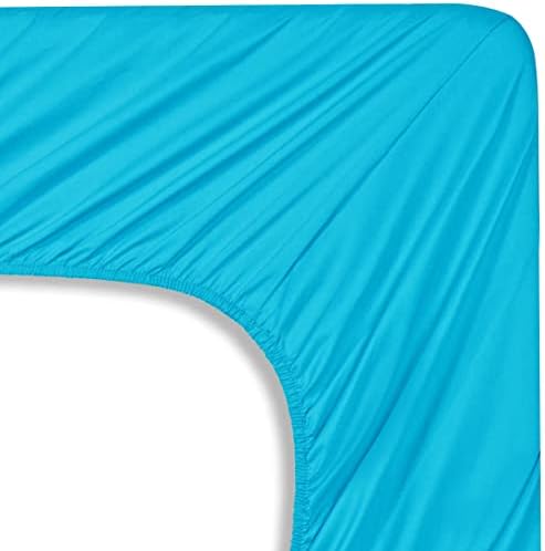 Mocassi Bed Sheet Set - Luxury Hotel 1800 Premier Bedding Sheets & Pillowcases - Ultra Soft Breathable & Cooling Bed Sheets - Deep Pocket - Wrinkle Resistant - 4 Piece - Cali King, Teal - Image 5
