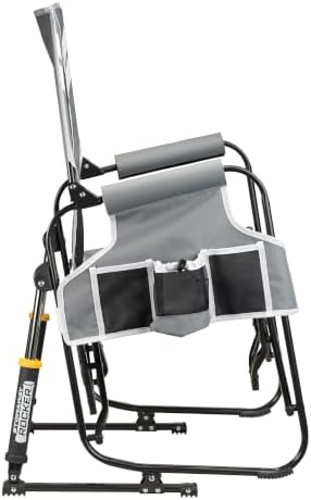 GCI Outdoor Stowaway Rocker - Varsity Gray/White - Image 4