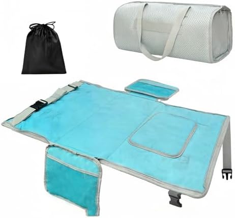 Inflatable Beds, Toddler Travel Bed, Toddler Airplane Bed, Portable Kids Airplane Seat Extender Travel with Pillow, Blue by Unknown