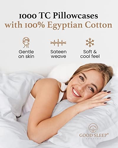 1000 TC King Pillowcases Set of 2 100% Egyptian Cotton Pillow Cases - Image 5
