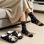 House Slipper and Socks Set for Women Warm Comfy Fuzzy Slipper with Crew Socks Plush Fuzzy Slippers for Indoor - Image 4