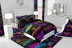 Butterfly Bedding Set, Gothic Ombre Dragonfly Comforter Set for Kids Teens, Gradient Rainbow Death Moth Bedding Comforter Sets Halloween Decoration Bedding, Psychedelic Colorful Wildlife Quilt, King - Image 7