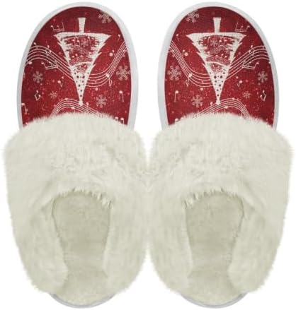 Cotton Slippers With Fluffy Edges House Slippers Non‑Slip Sole by Unknown