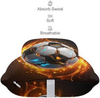 Cool Soccer Ball Car Neck Pillows 2 Pack Removable Ergonomic Cervical Support Pillow Fashion Cozy Bone Shaped Pillows Soft Car Headrest Pillow for Office Airplane Most Car - Image 4