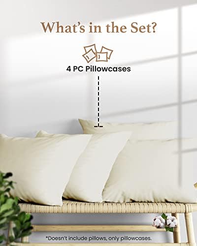 1000 TC Standard Pillowcases Set of 4 100% Egyptian Cotton Pillow Cases - Image 2