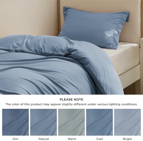 Bedsure Twin/Twin XL Duvet Cover, Double Brushed Bedding Set, Dusty Blue - Image 5
