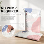 No Pump Vacuum Storage Bags, Thickened Stereoscopic Press & Seal Space Saver Compression Bag for Clothes/Bedding (X-Large) - Image 6